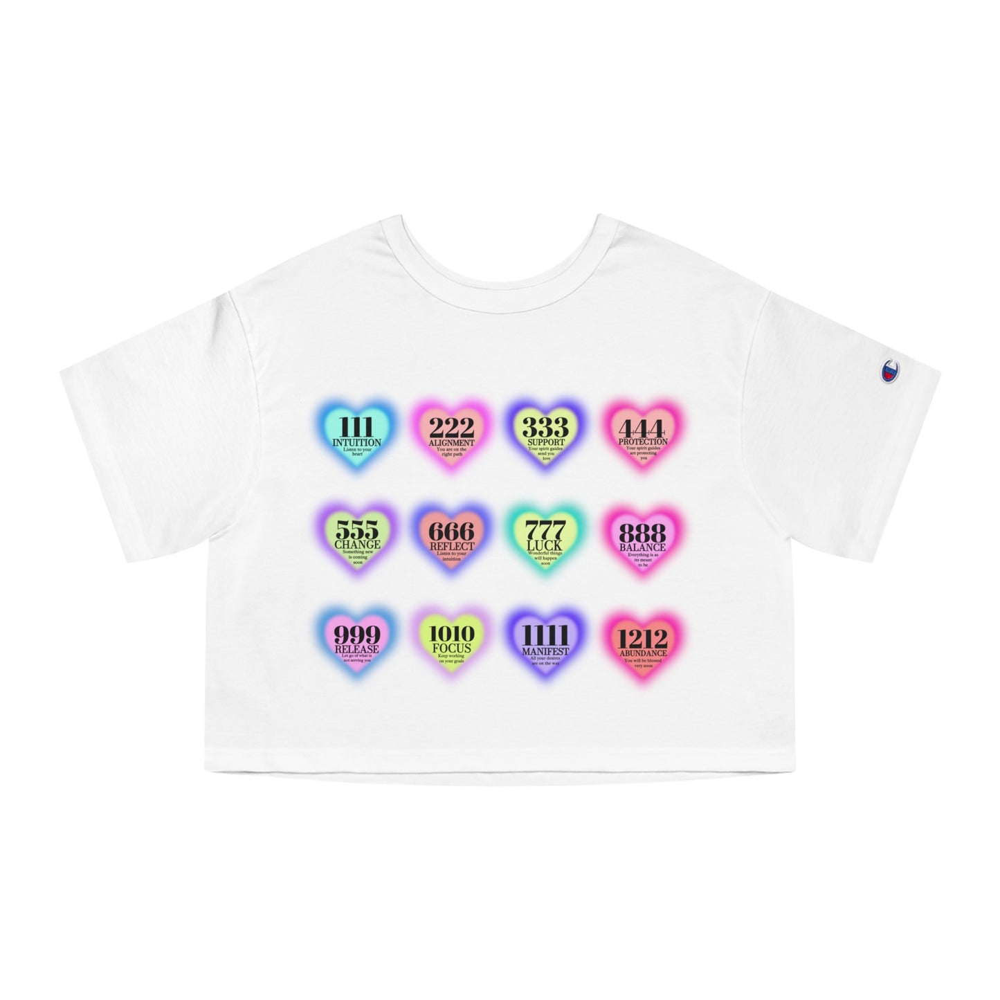 Angel Numbers Cropped T-Shirt