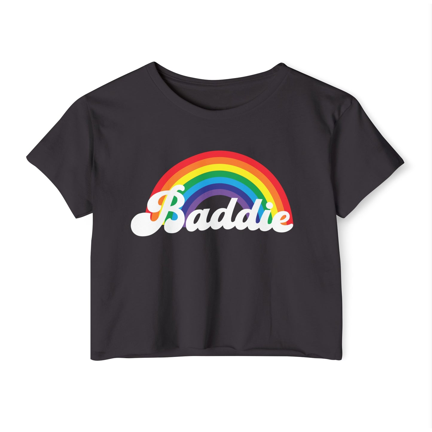 Baddie Rainbow Cropped Tee