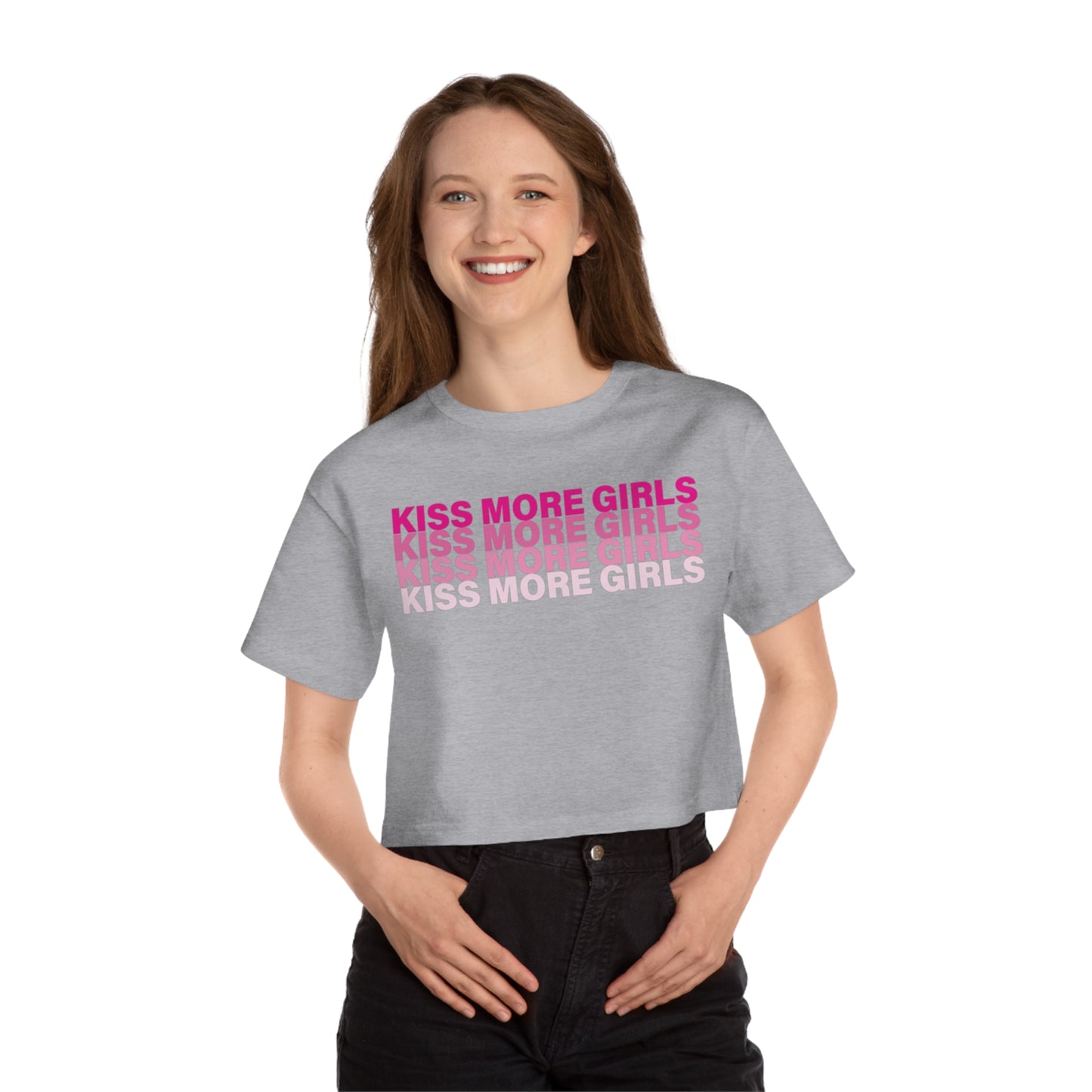 KISS MORE GIRLS CROPPED TEE