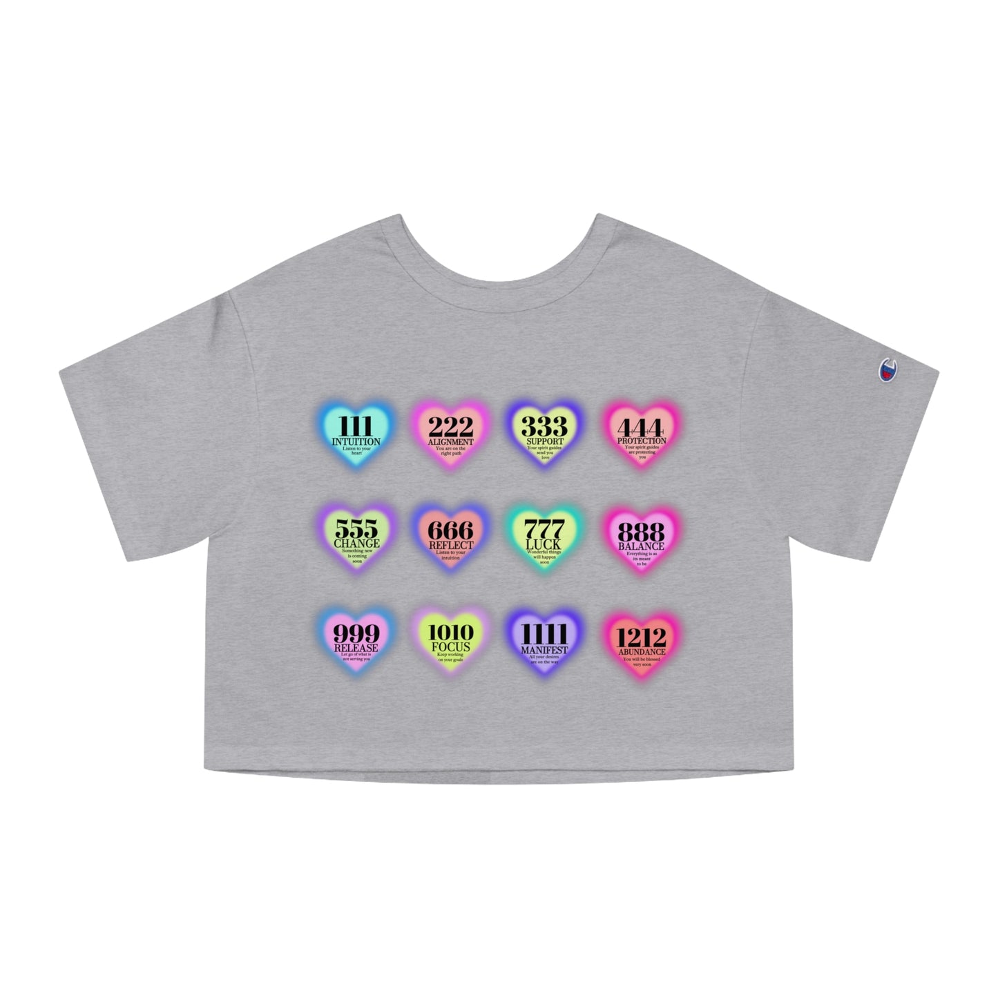 Angel Numbers Cropped T-Shirt