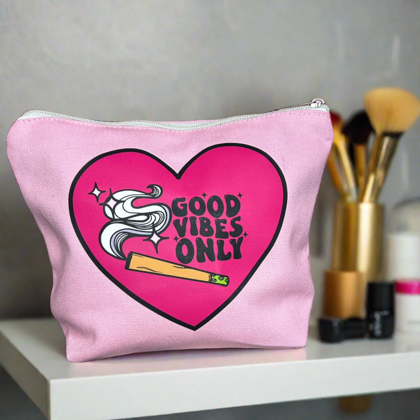 Good Vibes Only Makeup Bag